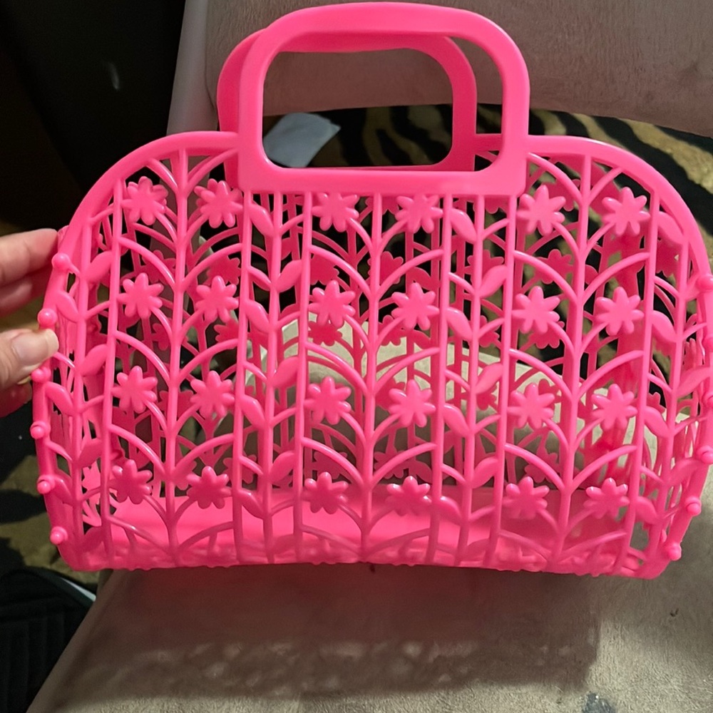 Pink Jelly Tote Purse!